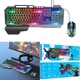 Комплект ігровий 2 в 1 клавіатура та миша Hoco GM12 Light and Shadow RGB gaming (RGB підсвітка) USB ПВХ - Чорний - зображення 3