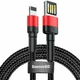 Кабель для зарядки Baseus Cafule Lightning (CALKLF-R91) Black/Red 3m - изображение 1