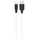 Кабель для заряджання Hoco X21 Silicone Type-C Black/White 1m - зображення 1