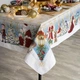 Новогодняя скатерть WSI Christmas Magic с защитным покрытием 145см на 180см 100% хлопок - изображение 1