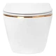 Підвісний унітаз Rea Carlo white mini flat gold edge REA-C1222 - зображення 2