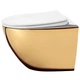 Подвесной унитаз REA CARLO FLAT MINI GOLD WHITE - изображение 5