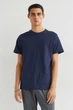 Футболка H&M Essentials №7 Regular Fit М темно синій 0685816078 - зображення 2