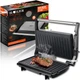 Электрогриль для дома для жарки настольный прижимной контактный Haeger Panini Grill 750W Черный (HG-2685) - изображение 1