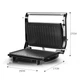 Электрогриль для дома для жарки настольный прижимной контактный Haeger Panini Grill 750W Черный (HG-2685) - изображение 9