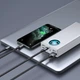 Повербанк портативное зарядное устройство Power Bank Baseus Amblight 30000 mAh premium 65W 6A с Led дисплеем и технологией QC3.0+PD3.0 White - изображение 6