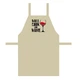 Фартук с надписью Will cook for wine 75x51 см - изображение 1