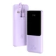 Внешний аккумулятор Baseus Elf Digital Display Fast Charge 22.5W 10000 mAh Purple со встроенным кабелем Type-C + Lightning, пурпурный (сиреневый) - изображение 1