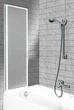 Шторка для ванны AQUAFORM STANDARD3 1200мм белый профиль полистирол (170-04010P) - изображение 2