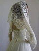 Кружевной шарф для невесты Lady Solomia 40х150см светлый айвори RC45 - изображение 3