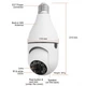 Камера видеонаблюдения для дома с записью в форме лампочки CAM L1 E27 WIFI IP 355/90° поворотная c удаленным доступом датчик движения ночная съемка и микрофон - изображение 10