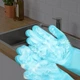 Перчатки для мытья посуды уборки Сlean Step Голубые хозяйственные силиконовые с резиновыми ворсинками - изображение 3