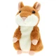 Говорящий хомяк Hamster Talk мягкая интерактивная игрушка повторяет слова 9 × 15 × 8,5 см Коричневый - изображение 1