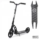 Детский двухколесный самокат Best Scooter 47351 со складной конструкцией, передним амортизатором и ремнем для переноски, Серый - изображение 1