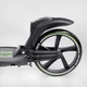 Детский двухколесный самокат Best Scooter L-22066 со складной конструкцией, двумя амортизаторами, ручным тормозом и фарой, Черно-зеленый - изображение 4