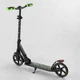 Дитячий двоколісний самокат Best Scooter 86125 зі складною конструкцією, переднім амортизатором та гальмами зі світлом, Чорно-зелений - зображення 6