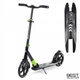 Дитячий двоколісний самокат Best Scooter 93427 зі складною конструкцією та переднім амортизатором, Чорно-зелений - зображення 1