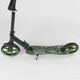 Детский двухколесный самокат Best Scooter 70875 со складной конструкцией и передним амортизатором, Черно-зеленый - изображение 2