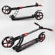 Дитячий двоколісний самокат Best Scooter 42923 зі складною конструкцією, переднім та заднім амортизатором, Чорно-червоний - зображення 6