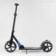 Детский двухколесный самокат Best Scooter 75186 со складной конструкцией и передним амортизатором, Черно-синий - изображение 4