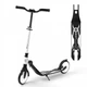 Детский двухколесный самокат Best Scooter 87280 со складной конструкцией, передним амортизатором и зажимом руля, Белый - изображение 1