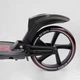 Дитячий двоколісний самокат Best Scooter L-21044 зі складною конструкцією, двома амортизаторами, ручними гальмами та фарою, Чорно-червоний - зображення 4