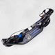 Детский двухколесный самокат Best Scooter L-50267 со складной конструкцией, двумя амортизаторами, ручным тормозом и фарой, Черно-синий - изображение 7
