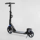 Детский двухколесный самокат Best Scooter 90166-B со складной конструкцией, двумя амортизаторами, ручным дисковым тормозом и фарой, Синий - изображение 7