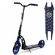 Детский двухколесный самокат Best Scooter 81246 со складной конструкцией, передним амортизатором и ремнем для переноски, Синий - изображение 1