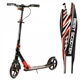 Детский двухколесный самокат Best Scooter 10304 со складной конструкцией, передним амортизатором и фарой, Красный - изображение 1