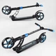 Детский двухколесный самокат Best Scooter 44073 со складной конструкцией, передним и задним амортизатором, Черно-синий - изображение 7