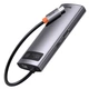 Мультипортовый адаптер USB Хаб Baseus Baseus Metal Gleam Series 4-in-1 Multifunctional Type-C HUB Docking Station CAHUB-CY0G Grey - изображение 3