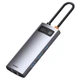 Мультипортовый адаптер USB Хаб Baseus Baseus Metal Gleam Series 4-in-1 Multifunctional Type-C HUB Docking Station CAHUB-CY0G Grey - изображение 5