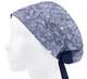 Медицинская шапочка женская HeadwearUniverse универсальная принт цветы на синем - изображение 2