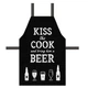 Фартук полноцветный Сolorful Kiss the cook and bring him a beer 75x51 см - изображение 1