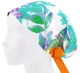 Медицинская шапочка женская HeadwearUniverse универсальная принт бирюзовые листья - изображение 2