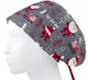Медицинская шапочка женская HeadwearUniverse универсальная принт Дед Мороз на сером - изображение 2