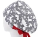 Медицинская шапочка женская HeadwearUniverse универсальная принт новый год на сером - изображение 3