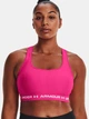Спортивный топ для бега женский Under Armour UA Crossback Mid Bra 1361034-695 XS Розовый (195252543914) - изображение 5