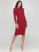 Кежуал однотонне плаття BEBE PLUS 22100 S (31649S) Вишневий - зображення 1