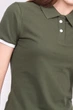 Футболка поло женская TvoePolo однотонная XXL Хаки (5717-26xxl) - изображение 2