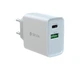 СЗУ сетевое зарядное устройство DEVIA Smart PD&QC quick charger (EU,20W) White - изображение 1