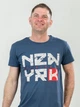 Футболка хлопковая длинная мужская Sol's Crusader Men New York 03582244/95 244 S Синяя (3609374908096) - изображение 2