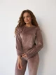 Пижама (свитшот + штаны) женская больших размеров BARWA garments 0285/289 XL Капучино (2112852894657) - изображение 8