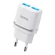 Сетевое зарядное устройство HOCO C12 2USB/ 5W, 2.4A White с кабелем Lightning 1м. (C12LW) - изображение 2