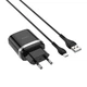Сетевое зарядное устройство HOCO C12Q USB/18W/3A адаптер с быстрой зарядкой и проводом Micro USB 1м. Black (C12QMUB) - изображение 1