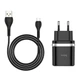Сетевое зарядное устройство HOCO C12Q USB/18W/3A адаптер с быстрой зарядкой и проводом Micro USB 1м. Black (C12QMUB) - изображение 2