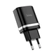 Сетевое зарядное устройство HOCO C12Q USB/18W/3A адаптер с быстрой зарядкой White (C12QB) - изображение 1