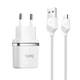 Сетевое зарядное устройство HOCO C12 2USB/ 5W, 2.4A White с кабелем Micro USB 1м. (C12MUW) - изображение 1