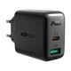 Зарядний пристрій Acefast A5 Type-C, USB, 2.4A, 32W, PD, QC 3.0 адаптер з швидкою зарядкою Black (A5B) - зображення 1